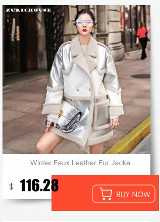ZURICHOUSE бренд Для женщин Искусственная кожа меховые куртки зима модная куртка с хлопковой подкладкой, двухсторонняя одежда утолщенные теплые из искусственной кожи пальто из овечьей шерсти