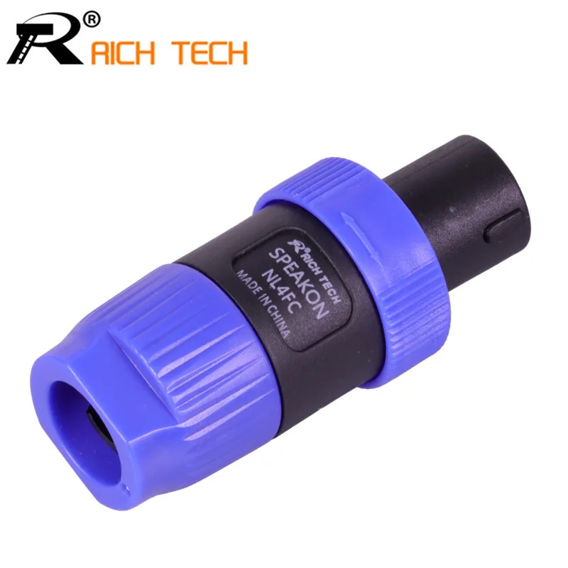 

4Pin Professional Speaker Powercon Wire Connectors 4 Pole Plug Male Audio Speaker power plug adapter blue screw