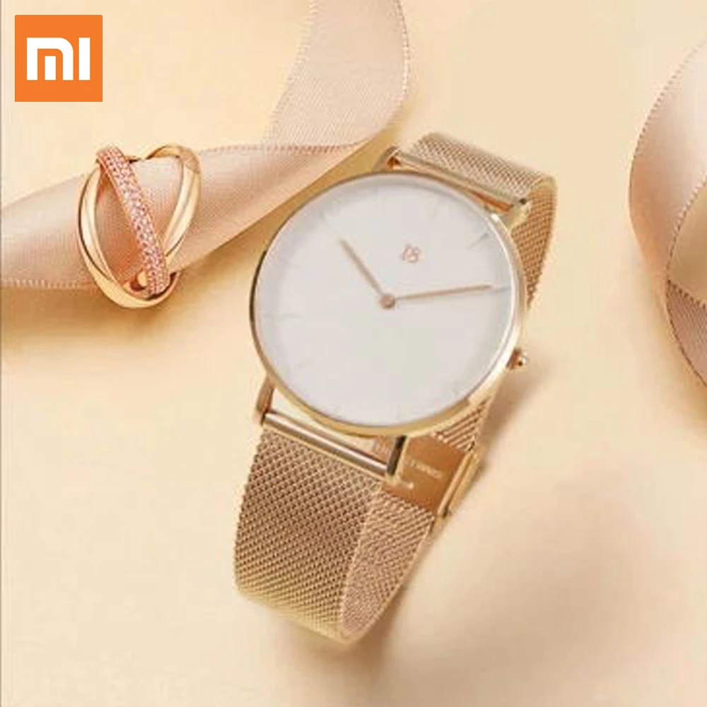 

Xiaomi I8 Women Man Quartz Wristwatch Stainless Steel Citizen Quartz Movement Best Gift Watch for Lady Man
