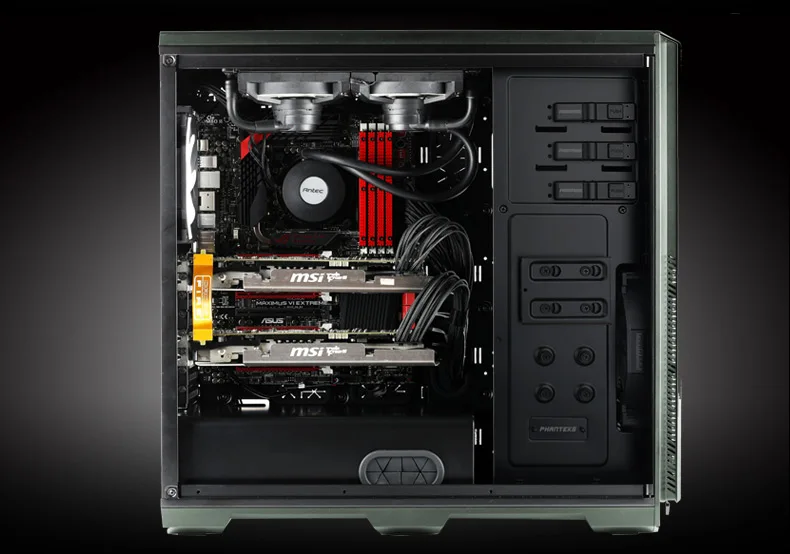 PHANTEKS 614PC чехол для компьютера(поддержка 6 позиций жесткого диска/Поддержка EEB двойной материнской платы/задней линии/с 2 вентиляторами