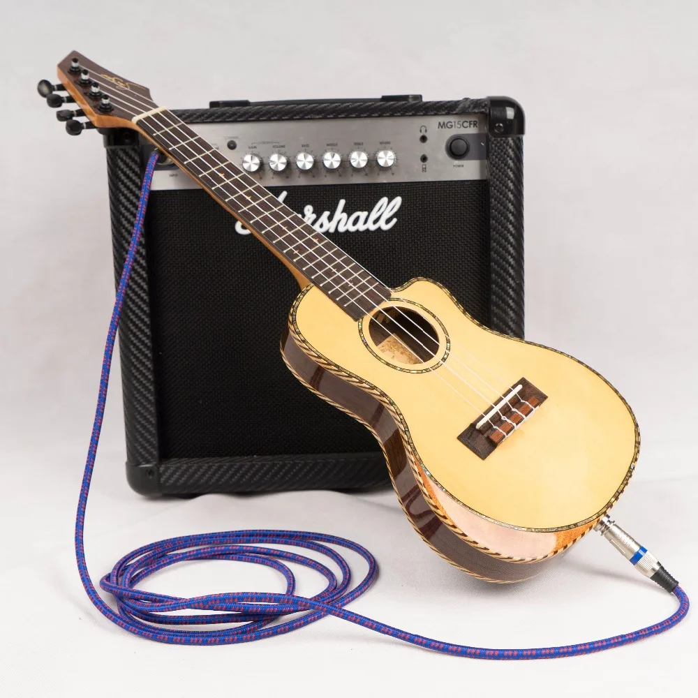 Ukulele Concert 23 Inch Cutaway Top Solid Acoustic