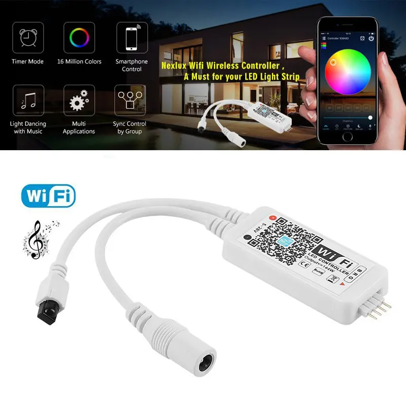 

Mini Bluetooth / LED Wi Fi remote control for 3528 5050 RGB / RGBW LED strip light