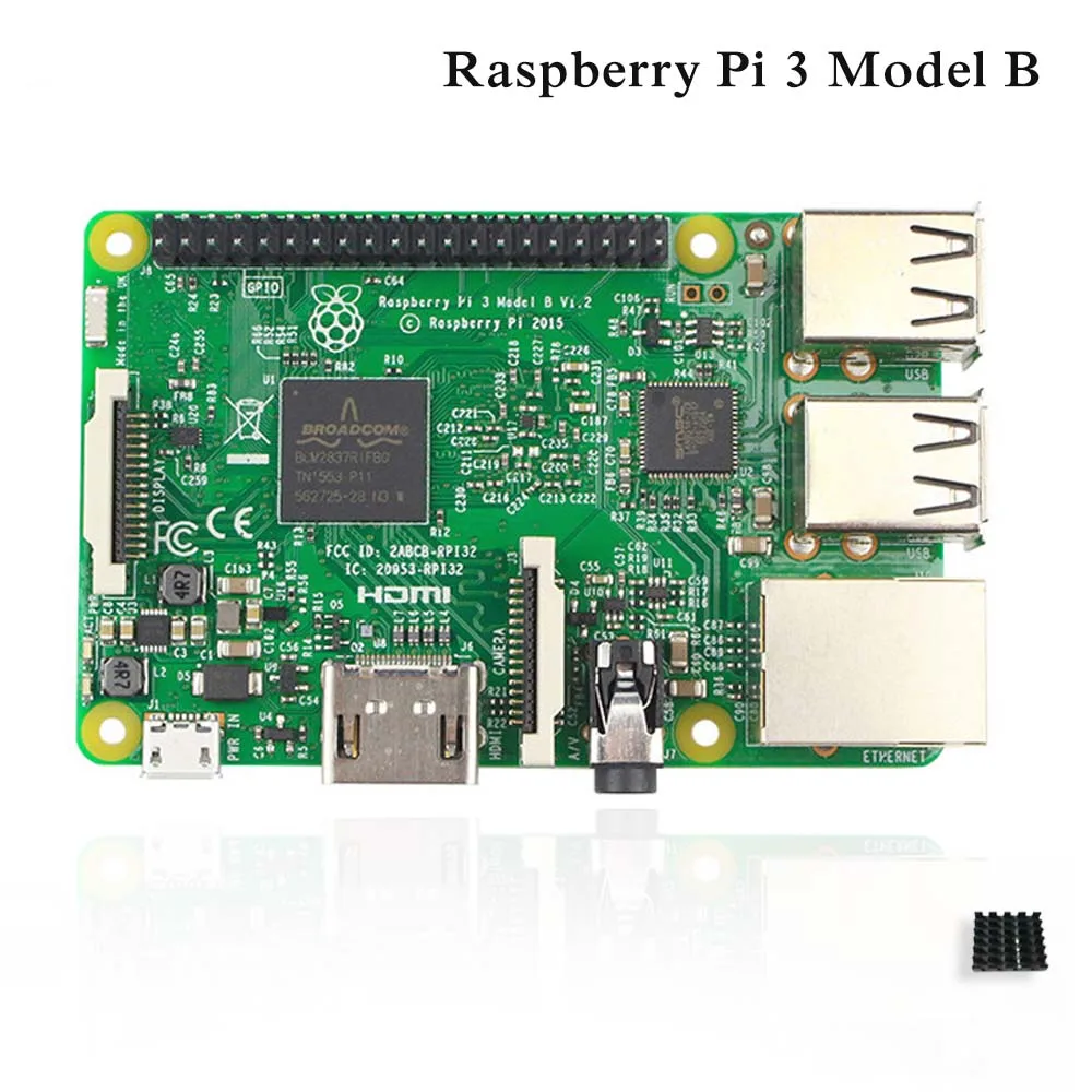 Raspberry Pi 3 Model B+(заглушка) Встроенный Broadcom 1,4 ГГц quad-core 64-разрядный процессор Wi-Fi, Bluetooth и Gigabit Ethernet через USB - Комплект: Комплект 1