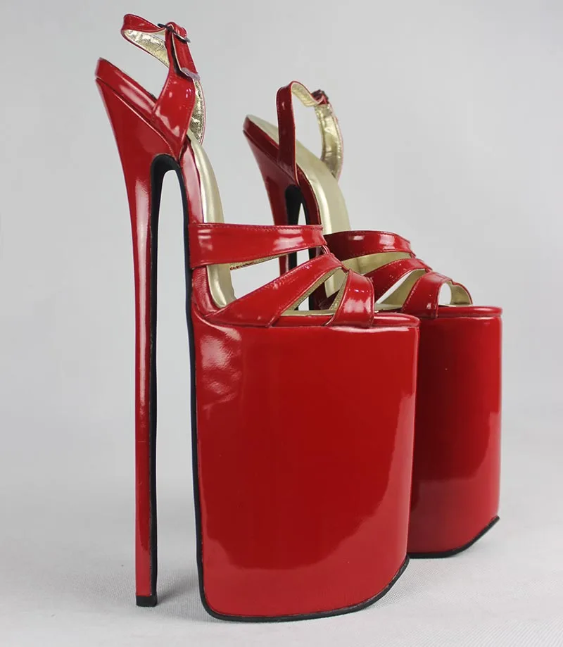 Full-grain-leather-extreme-hi-heel-30cm-heel-with-16cm-platform-new ...
