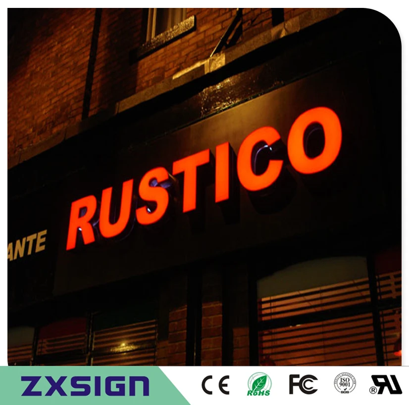 

Factory Outlit Custom Outdoor Acrylic LED Shop Sign,store signage, company advertising illuminated logo