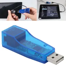 Ethernet USB 2,0 к Lan RJ45 адаптер сетевой карты 10/100 Мбит/с для портативных ПК