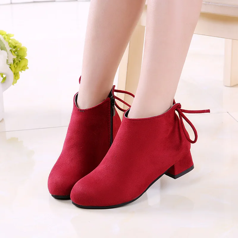 aikelinyu winter children shoes fashion princess short boots girls