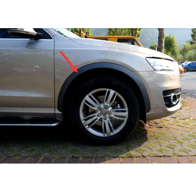 Стайлинг автомобиля! 4 шт. пластиковые накладки на крылья для Audi Q3 2012 2013 2014 2015|style