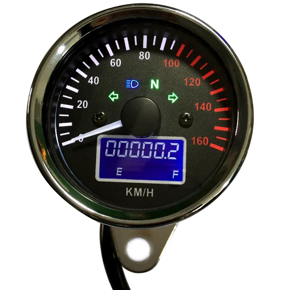 

Universal 12V Motorcycle Pointer Speedometer Gauge Tachometer Odometer Motorbike Instrument Digital Oil Level Meter w/ Backlight