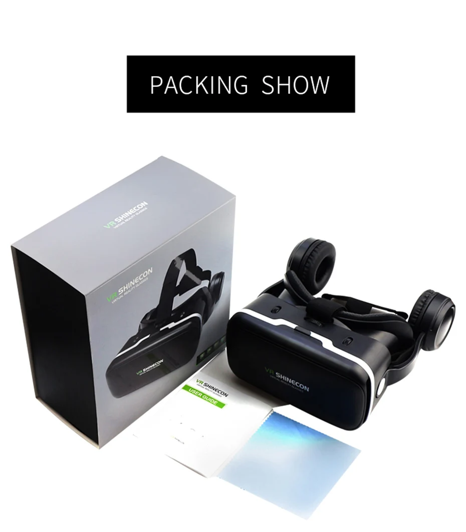 VR Shinecon 6,0 G04E VR очки Google Cardboard 3D очки виртуальной реальности Гарнитура головное крепление для 4,7-6,2 дюймового смартфона