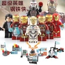 DR. TONG 80 шт./лот, супергерои Marvel, Мстители, Железный человек, броня, фигурка, строительные блоки, игрушки для детей SY1121