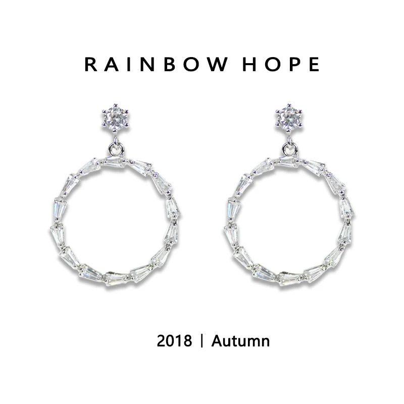 

New Design round Trendy dangle Earrings fashion jewelry Bohemian Statement Geometry Creole drop Earring For Women dating prom