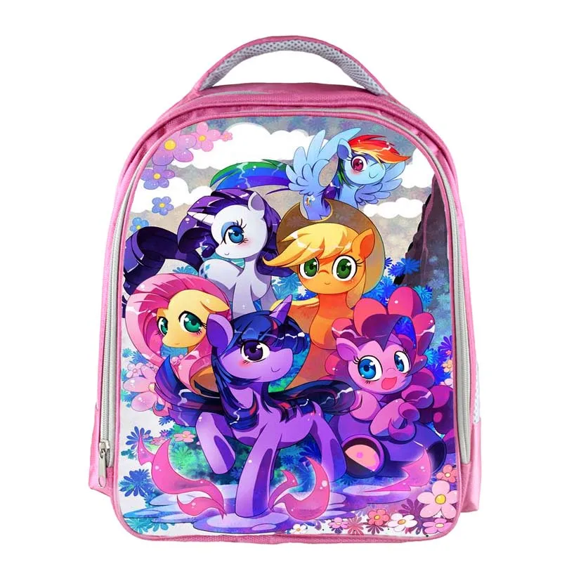 My Little Pony обувь для девочек рюкзак мультфильм печати Радуга Rocks школьные рюкзаки для девочек Bookbag детский подарок Индивидуальные Имя