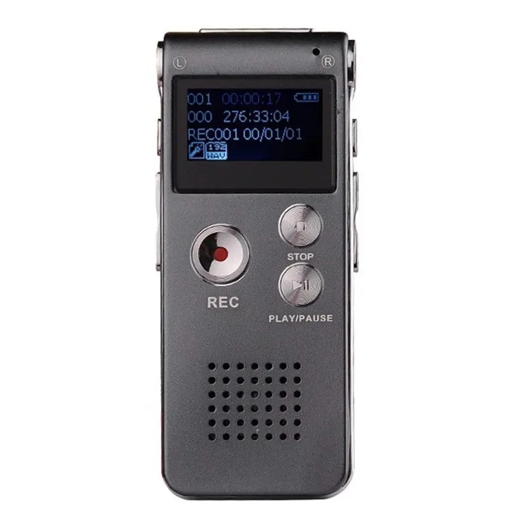 Mini Portable Digital Voice Recorder Rechargeable Dictaphone 8GB MP3 Player One key recording, very convenient