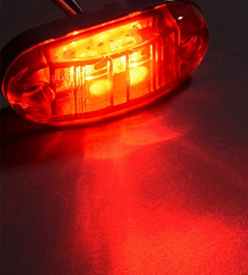 10 шт 24/12v светодиодные боковые маркерные светильник s для прицепа грузовика Piranha караван боковой зазор маркер светильник янтарного стекла красный, белый