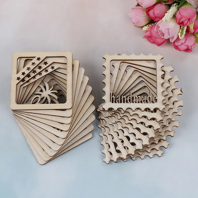 

DIY Christmas Photo Frame Pendant Wood Photo Frame Modern Simple Style Party Home Decor Scrapbooking Embellishments