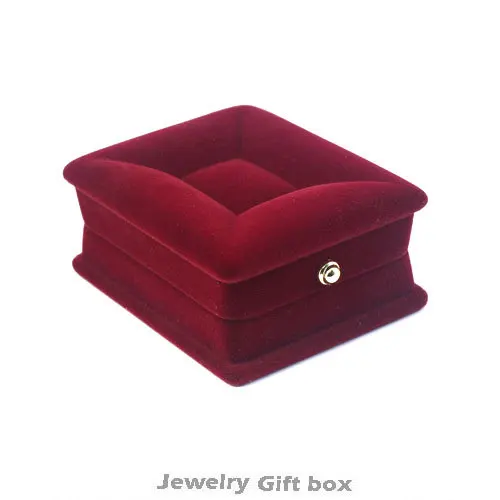 

red fabric fashion gift box, necklaces & pandendts box, jewelry packaging