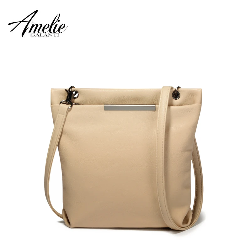Prix pour AMELIE GALANTI casual bandoulière sac falp pu messenger sacs décoration en métal femmes solides zipper doux polyvalent nouvelle épaule sacs Prix pour AMELIE GALANTI casual bandoulière sac falp pu messenger sacs décoration en métal femmes solides zipper doux polyvalent nouvelle épaule sacs
