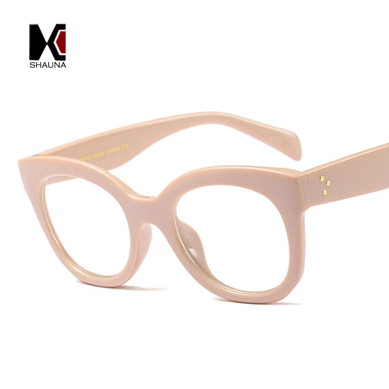 SHAUNA, Ретро стиль, женские очки для близорукости, украшение для ногтей, женские очки, оправа, модные женские очки с прозрачными линзами, UV400
