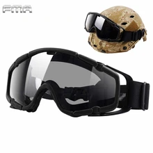 FMA шлем очки Тактические страйкбол Баллистические противотуманные очки военные защитные очки для шлемов с боковыми рельсами BK& Clean Lens