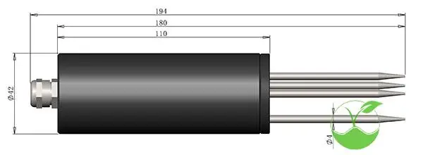 Датчик влажности почвы/Влажность/содержание влаги(RS485/232,4-20mA/0-2,5 V