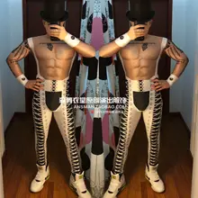 Новинка года певец летние брюки для мужчин личность комбинезон обтягивающие штаны для бега мужские комбинезоны треники комбинезоны платье