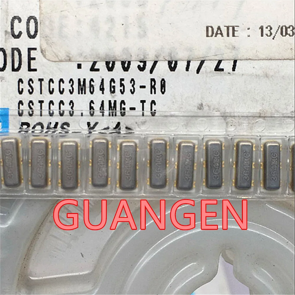 

20PCS Crystals inductance CSTCC3M64G53-R0 CSTCC3.64MG-TC 3.64M 3.64MHZ 3*7MM 3P three foots SMD Filtering inductance