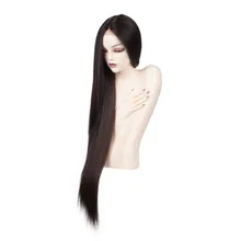 JINGFA волосы длинные Стильные прямые термостойкие синтетические волосы для плетения парик с кружевом спереди