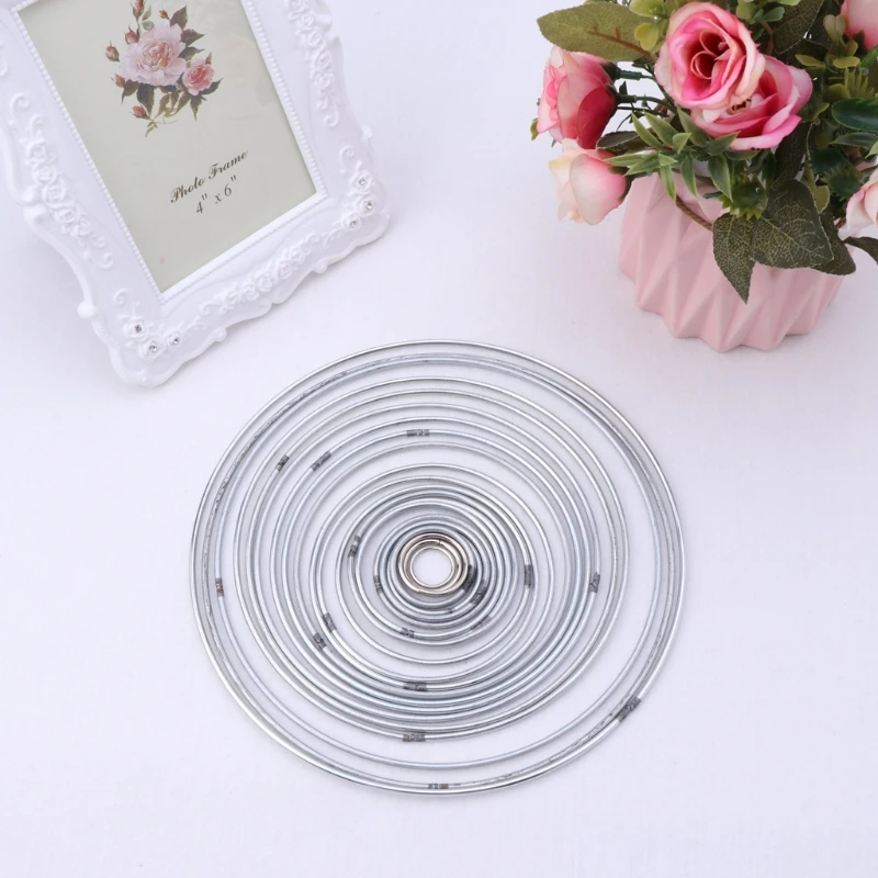 22 unids/set Metal aro atrapasueños anillo colgante de pared macramé artesanía hogar bricolaje Decoración 22 unids/set Metal aro atrapasueños anillo colgante de pared macramé artesanía hogar bricolaje Decoración