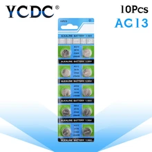 YCDC дропшиппинг+ горячая Распродажа+ 10 шт. AG13 LR44 LR1154 SR44 A76 357A 303 357 батарейка для монет 1,55 в щелочные для часов игрушки