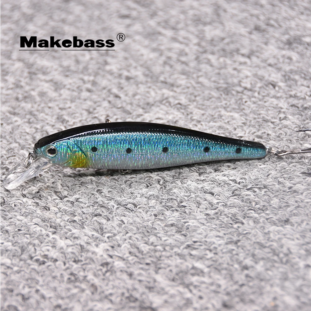 Makebass 3.94in/0.53oz Minnow Plug Fishing Lures Floating Hard Baits Swimbaits Fishing Tackle Tool for Trout Walleye Pike etc