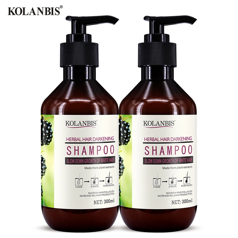 2 шт. натуральный травяной Белый волос затемнение шампунь Профессиональный для против седых волос питание лечение