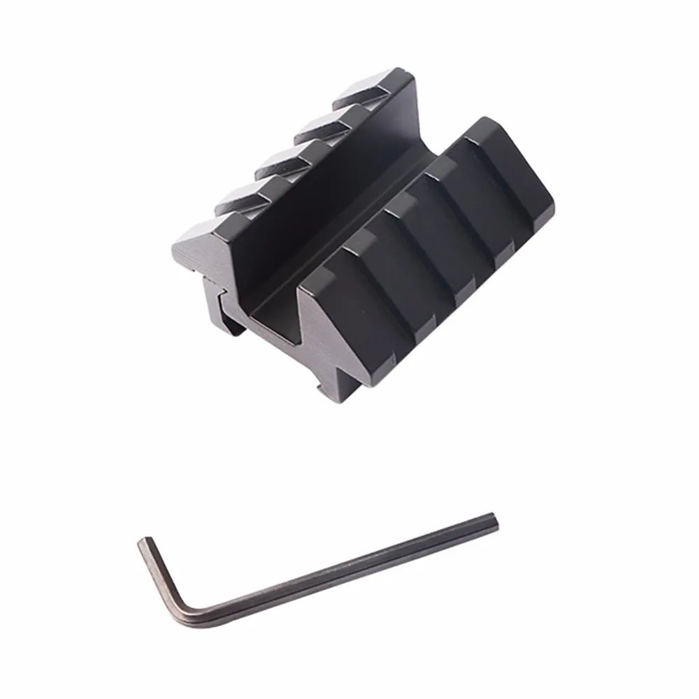 

45 Degree Angle Offset Double Side Mount Adapter 46mm Length With 20mm Picatinny Weaver Rail Hunting New