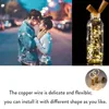 Bouchon de bouteille en fil d'argent, guirlande lumineuse féerique, pour artisanat en verre, lumières LED 1M 2M 3M 10 20 30LED, décoration de noël, mariage, vacances ► Photo 3/6