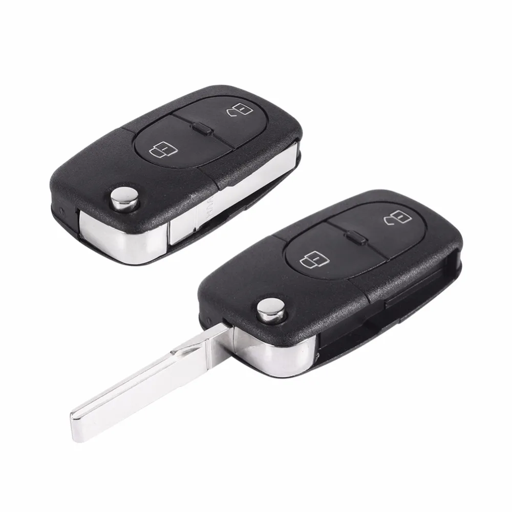 

1 Pcs Key Case Shell 2 Buttons Folding / Flip Remote Key Blank Fob Case Shell Pad For Audi A2 A3 A4 A5 A6 Plastic Metal Key Case