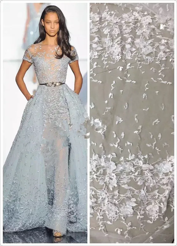 

Nice looking fashion tulle net Lace Fabric Amazing L-10761 tulle fabric for party dress