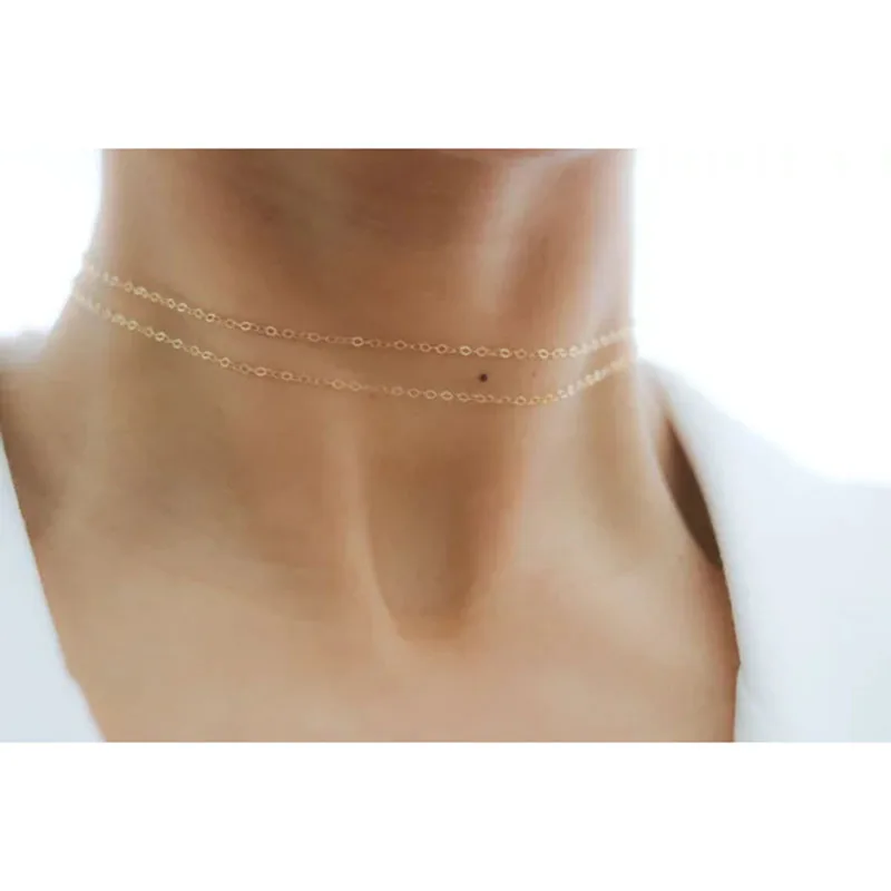 

Gold Layered Necklace Handmade Chocker Pendant Personalized Custom Collier Femme Kolye Collares Womens Jewelry Riverdale
