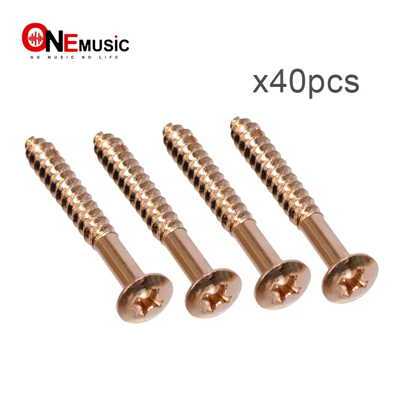 40 pcs Gold Electric Bass guitar NECK Joint plate mounting screws