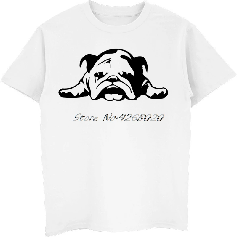 

Men's Cotton T Shirt English Bulldog Tired Puppy Dog Funny T-shirt Fashion Male Short Sleeve Shirt Harajuku Tees Tops Streetwear