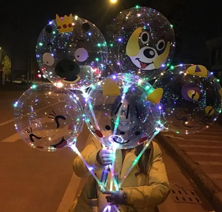 

Новый стиль, светодиодный Bobo шар, ручной мультяшный воздушный шар с животными и светодиодный Ной подсветильник кой 3 м, декоративный шар «сделай сам» 100, набор SN302