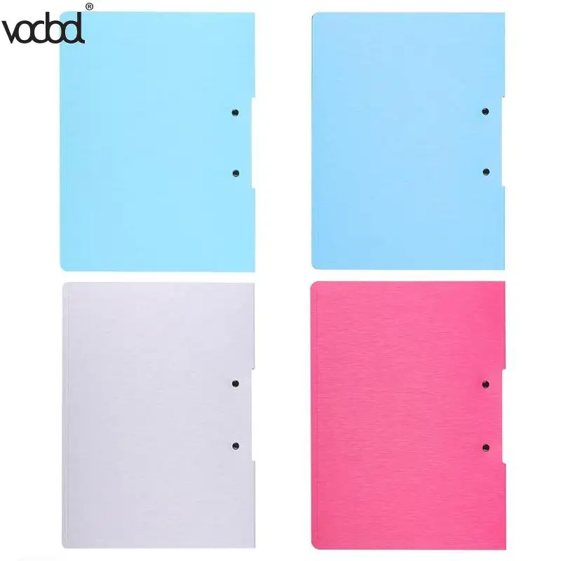 

VODOOL A4 PP File Document Folder Filing Holder Metal Clip Pad Board File Paper Bag Organizer Office Stationery Supplies Notes