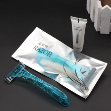 100 шт./компл. одноразовые отельные Бритвы бритья и удаления волос Удаление волос Специальное предложение компенсации для Для мужчин Применение одноразовой бумаги для удаления волос