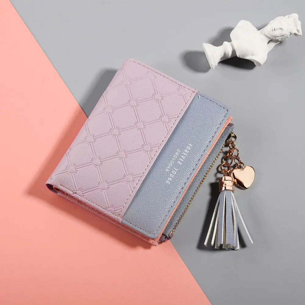 Cartera Mujer con Monedero Peque/ño de Cuero Mujer Carteras Monederos Corta con Titular de la Tarjeta de Cr/édito