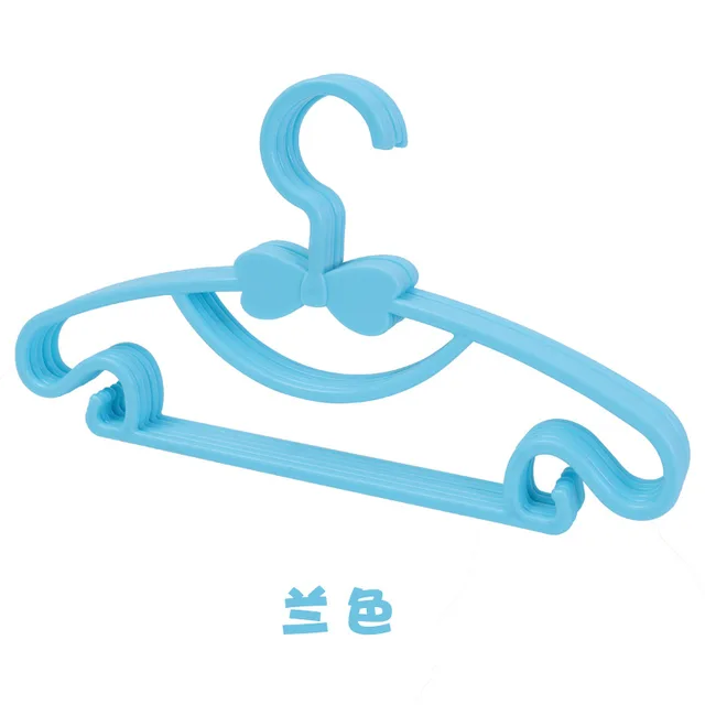 Color: Blue 10pcs/lot 29.5cm plastic childrens clothes rack for household multi-function clothes rack Color: Blue 10pcs/lot 29.5cm plastic childrens clothes rack for household multi-function clothes rack