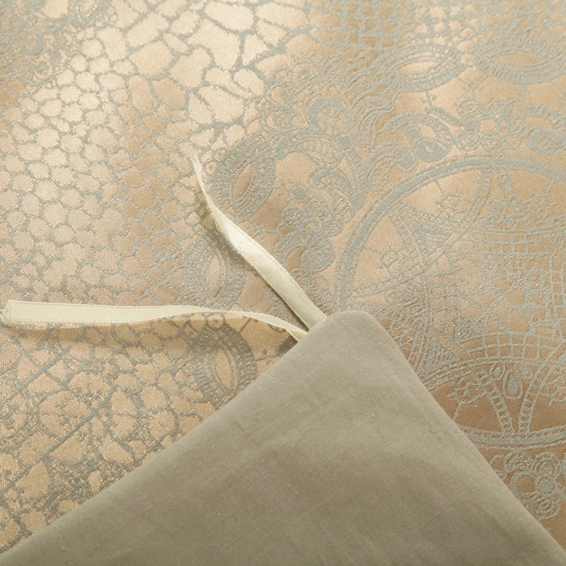 Европейский стиль шелковое постельное белье жаккард сатин комплекты