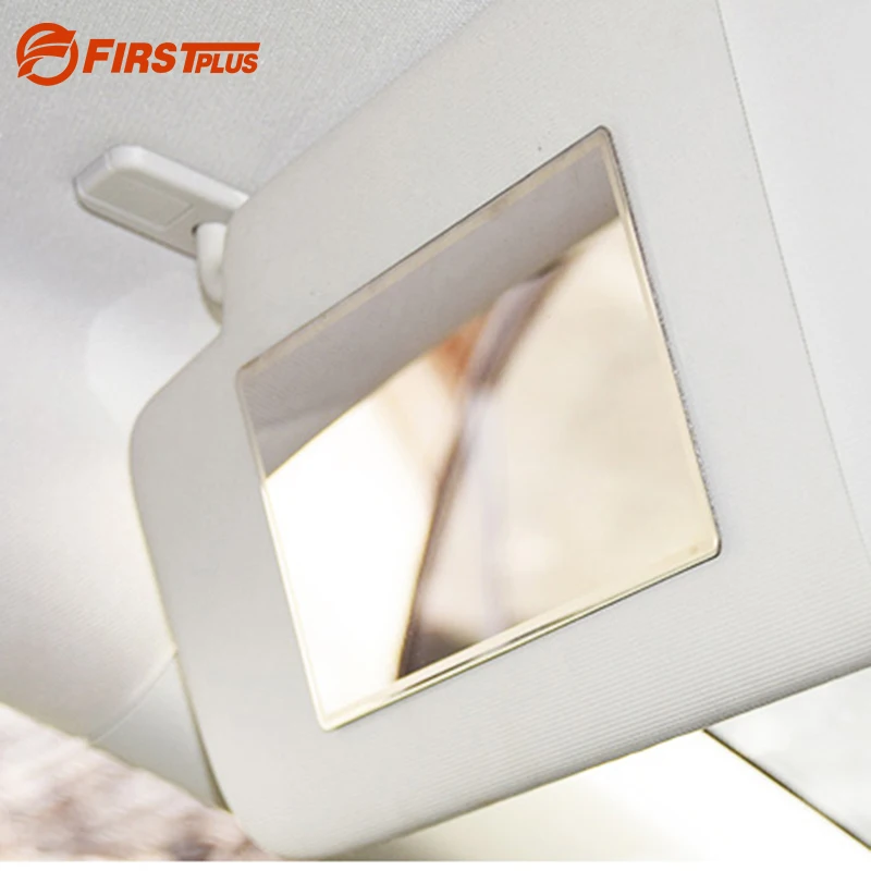 

15x8cm Thicken Car Sun Visor Headrest Mount Mirrors Make Up Mirror Interior Rear View Mirror Stainless Steel Pad Fashion Styling