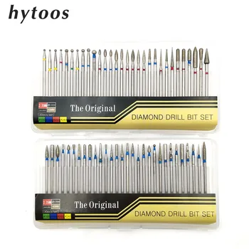 

HYTOOS 30Pcs/set Diamond Drill Bit Set 3/32" Rotary Cuticle Burr Manicure Bits Electric Drill Accessories Nail Mills Tool
