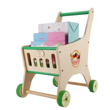 wooden shopping cart walker