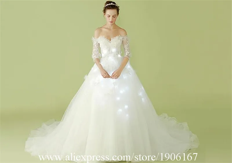 Led luminous party Evening Dress wedding dress01