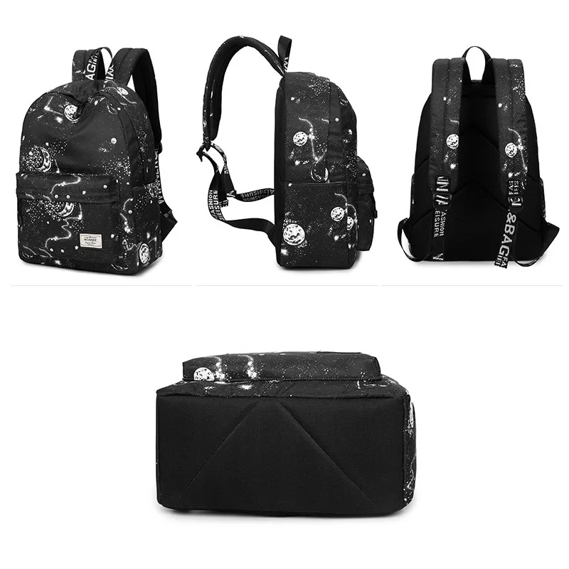 Ganador de las mujeres de la moda mochila elegante Galaxy Star universo espacio impresión mochila niñas Negro Mochila bolsas de la escuela Mochilas saco Ganador de las mujeres de la moda mochila elegante Galaxy Star universo espacio impresión mochila niñas Negro Mochila bolsas de la escuela Mochilas saco